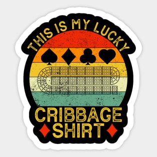 This Is My Lucky Cribbage - Vintage Cribbage Game Sticker